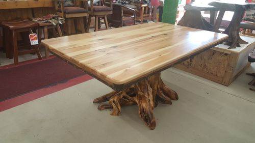 stump base dining table