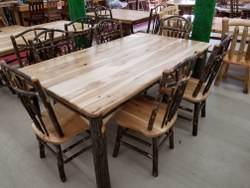 Rustic Hickory Log Cabin Dining Furniture