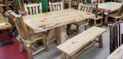 42-in x 60-in Pine Stump Dining Table