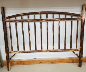 Rustic Hickory King Stick Headboard Only