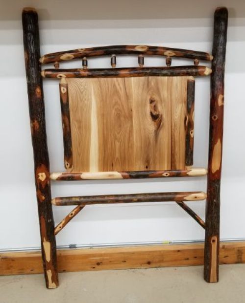 Rustic Hickory Twin Panel Headboard