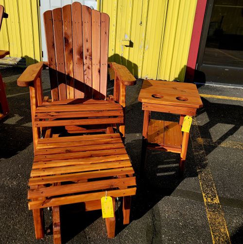 Red Cedar Swivel Glider