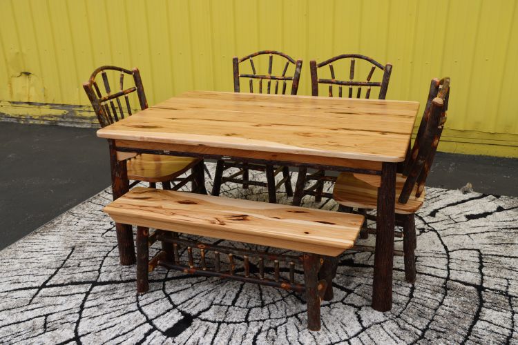 Hickory Rectangle Dining Leg Table