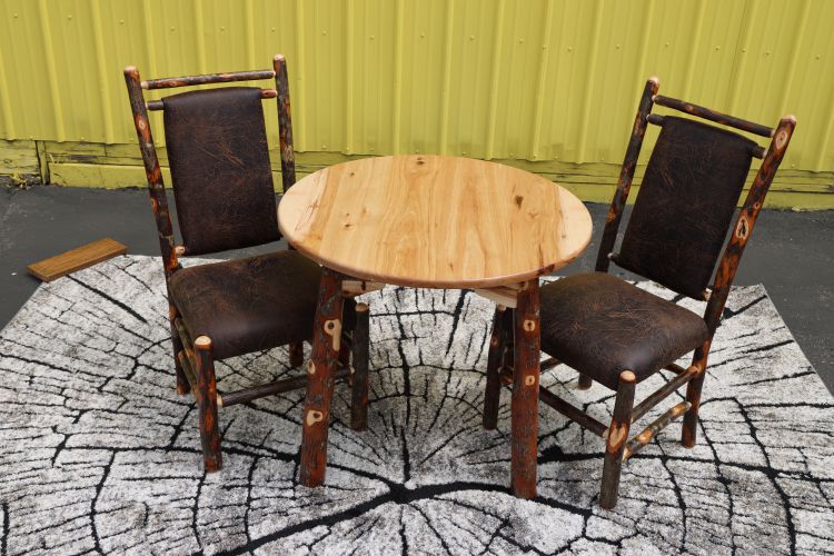 Hickory Round Dining Leg Table