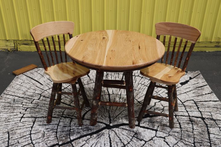 Hickory Round Counter Height Pedestal Table
