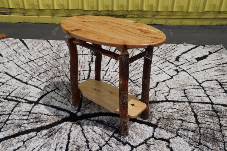 Hickory Oval Chairside Table