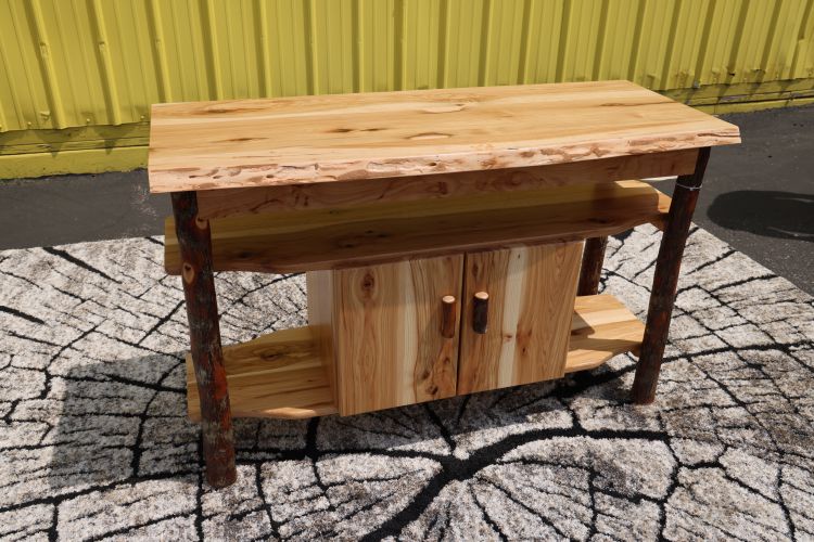 Hickory Entertainment Stand - Live Edge