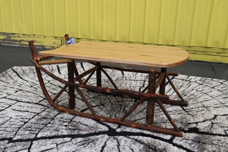 Hickory Sleigh Coffee Table
